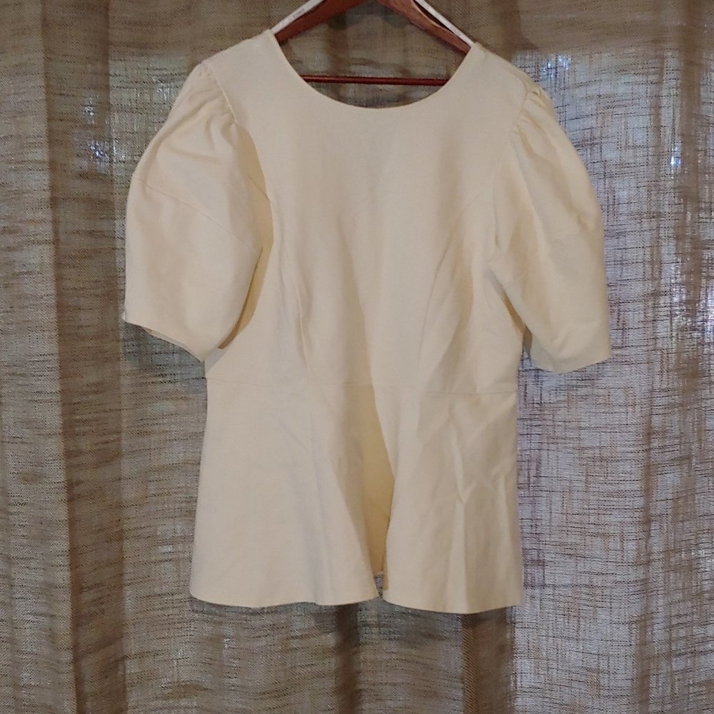 White Peplum Eloquii top